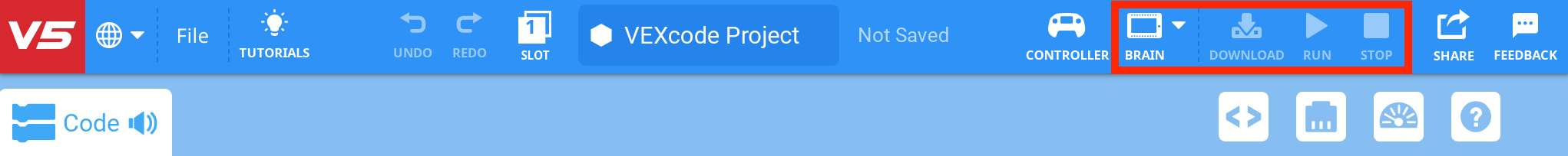 Diagrama que ilustra el proceso de conexión al V5 Brain, con componentes etiquetados y pasos para establecer un vínculo exitoso entre dispositivos.
