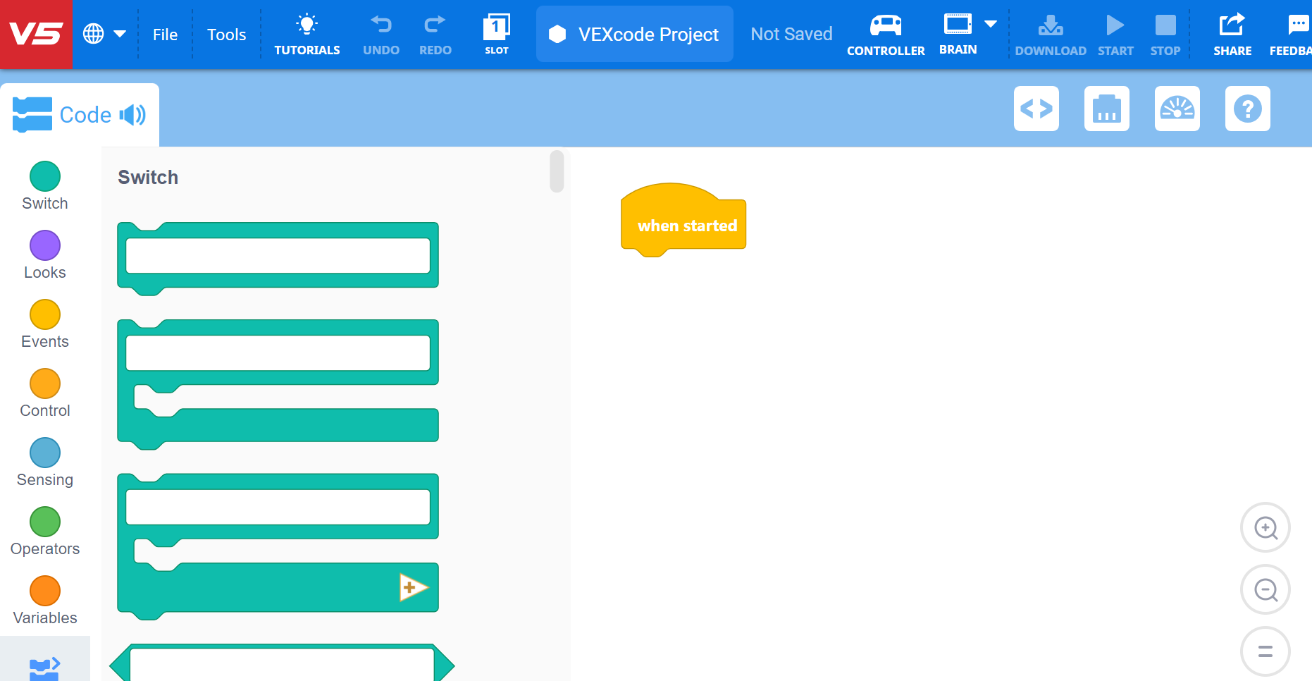 Schéma illustrant le processus d'installation des composants robotiques V5, montrant les pièces étiquetées et les connexions pour aider les utilisateurs à configurer efficacement leur système V5.