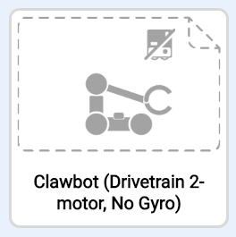 Clawbot-Bild, das die Komponenten und das Design der V5-Robotik veranschaulicht, verwendet im Kontext von Open- und Save-Blocks-Projekten.