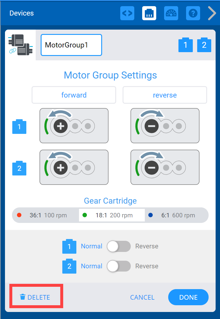 Diagrama ilustrando a configuração do robô para V5, mostrando vários componentes e suas conexões, relevantes para a seção Descrição da Categoria V5.