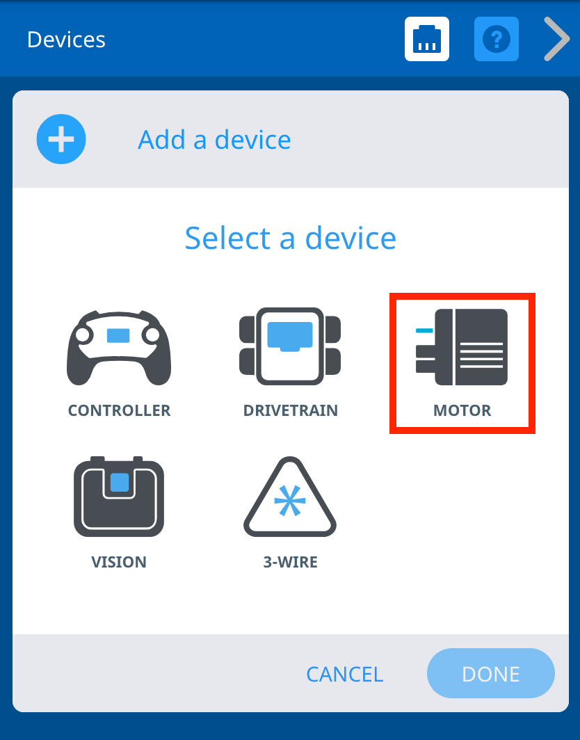 Diagrama que ilustra la configuración del robot para V5, mostrando varios componentes y su disposición, incluidos motores, sensores y elementos estructurales, para ayudar a comprender la configuración de la robótica V5.