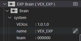 Captura de pantalla de la extensión VS Code para V5, que muestra la interfaz de usuario y las características diseñadas para mejorar la eficiencia de la codificación y la gestión de proyectos en el desarrollo de robótica VEX.