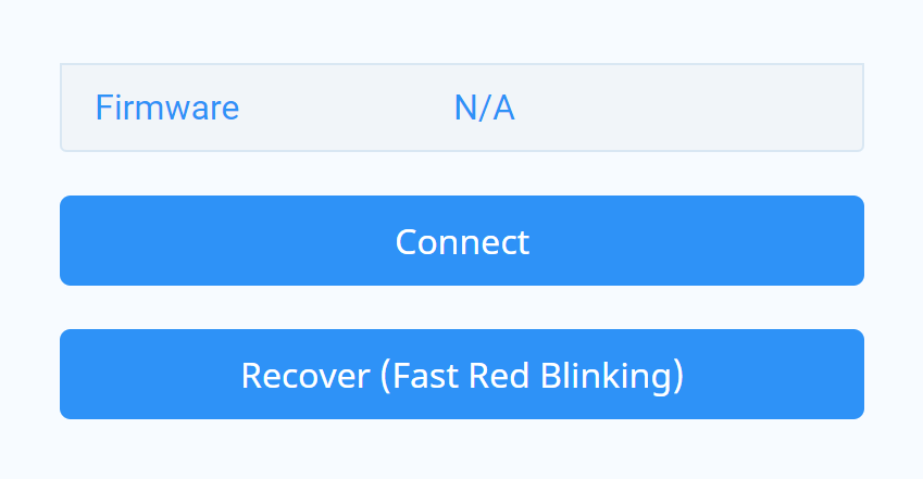 Menu tarik-turun Pengontrol VEXcode IQ berbasis web di Chromebook. Menu ini memiliki tombol Hubungkan di bawah karena terhubung secara manual.