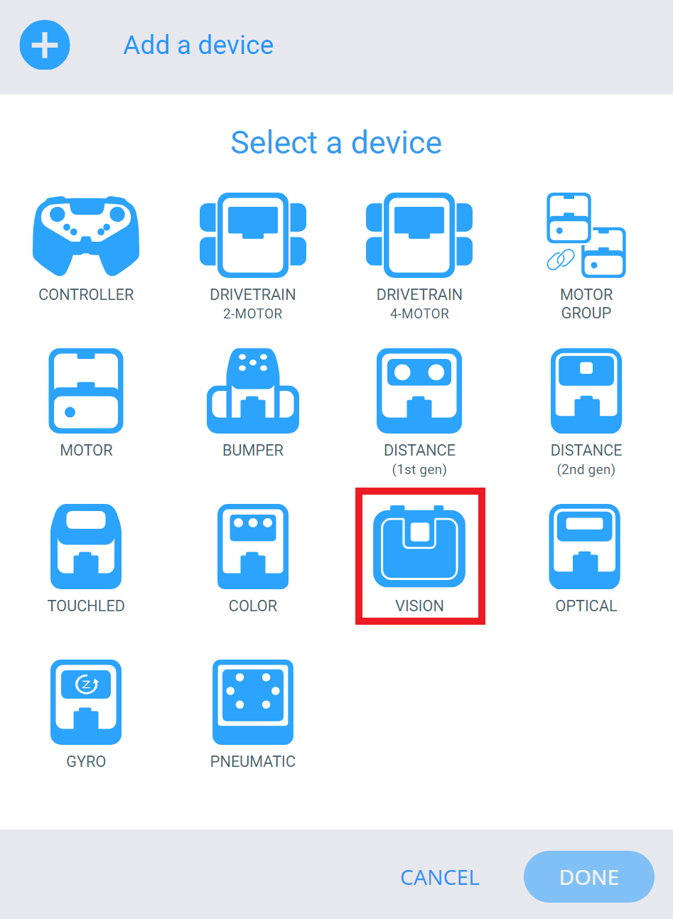 VEX IQ रोबोटिक्स प्लेटफॉर्म के लिए रोबोट कॉन्फ़िगरेशन विकल्पों को दर्शाने वाला आरेख, शैक्षिक रोबोटिक्स परियोजनाओं के लिए विभिन्न घटकों और उनकी व्यवस्था को प्रदर्शित करता है।