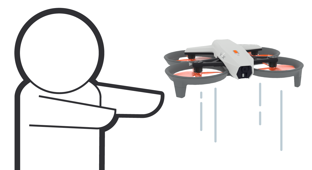 Ilustración de una persona extendiendo sus manos mientras un Avispón desciende hacia ellos.