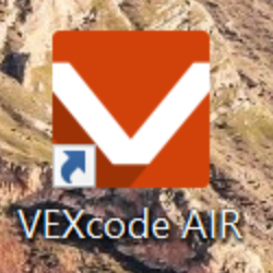 L'icône de l'application VEXcode AIR.