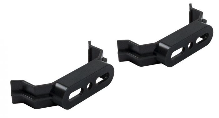 Two V5 Battery Clips are shown that can be used to secure the Robot Battery to the robot.