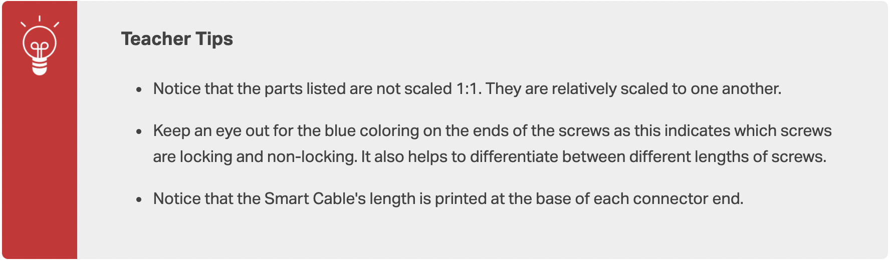 Screenshot of a Teacher Tips teacher note used as an example.