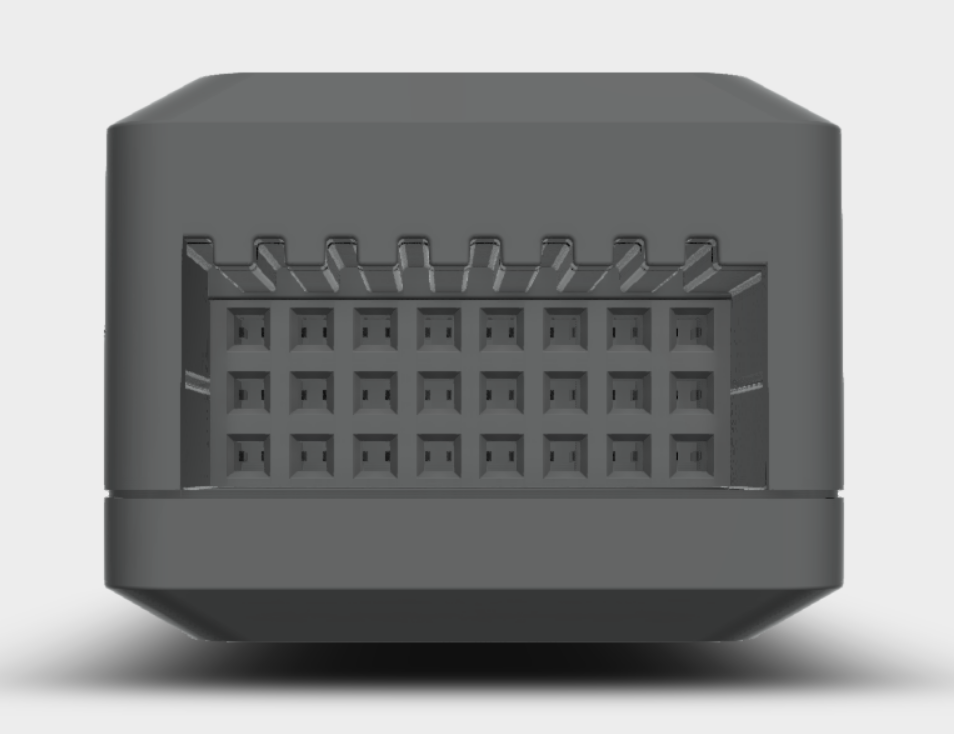 V5 3-Wire Expander viewed from the other side to show its eight 3-Wire ports.