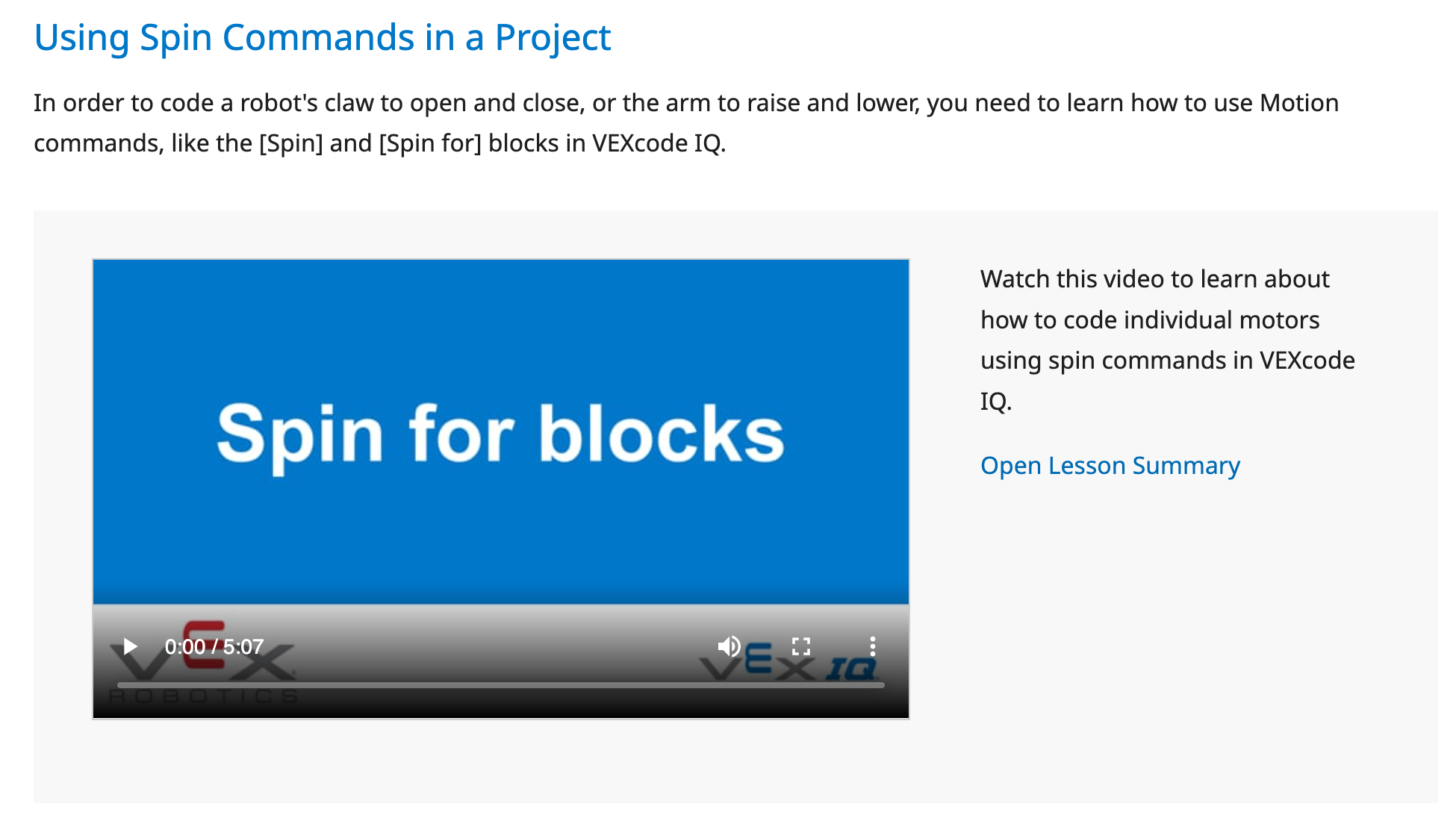 Lär dig avsnitt 3 av kubsamlarlektionen med en video om Spin for-blocket.