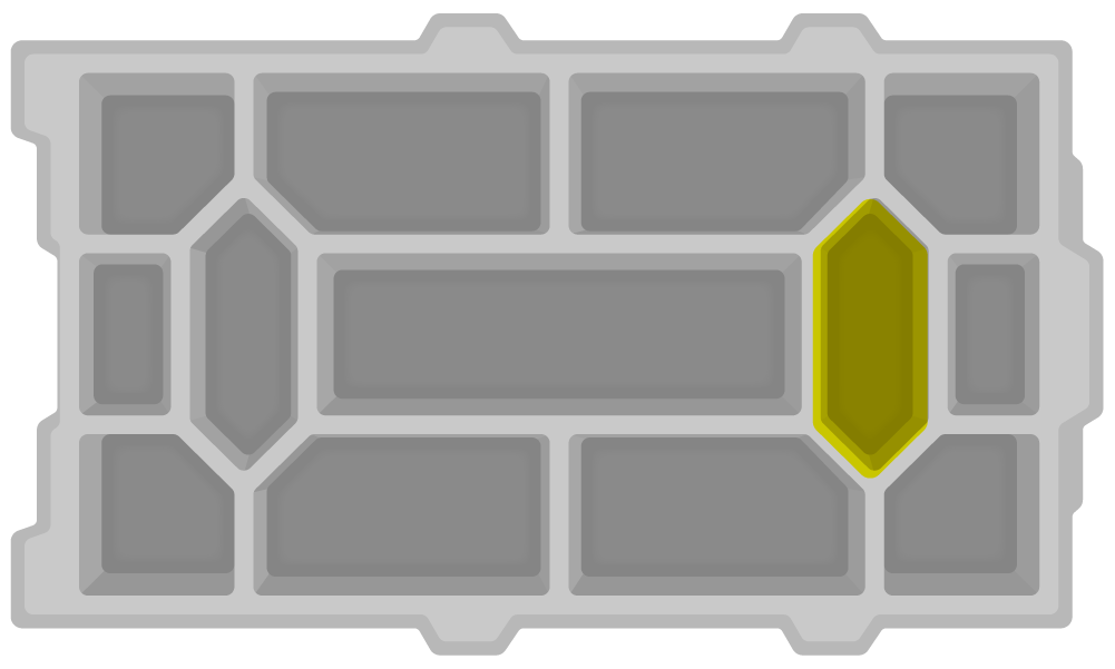 Diagram över V5 Workcell Storage-layout, som illustrerar arrangemanget och organisationen av lagringskomponenter för yrkes- och teknisk utbildning.
