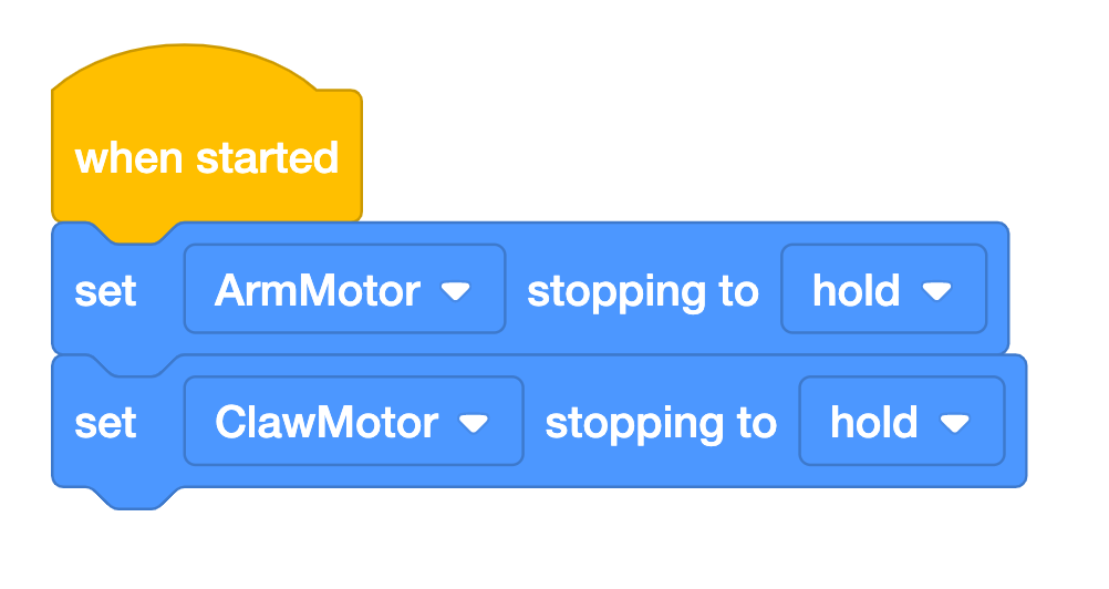 Diagram som illustrerar olika V5-block som används i robotikhandledningar, och visar deras funktioner och kopplingar för utbildningsändamål.