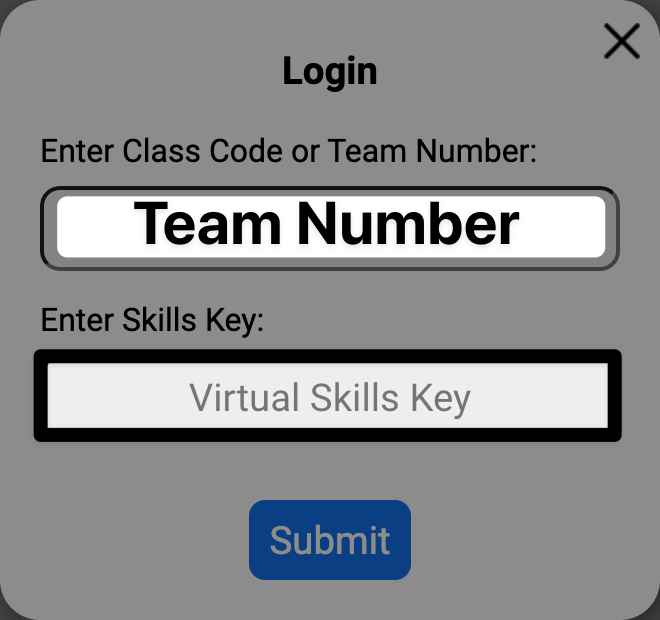 'Enter Skills Key' ফিল্ড সহ লগইন উইন্ডোতে একটি কালো বাক্স থাকবে।