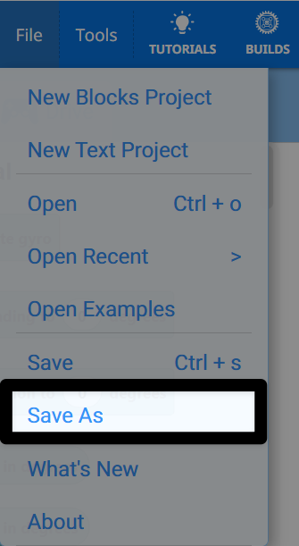 Menu file dengan opsi Simpan disorot.