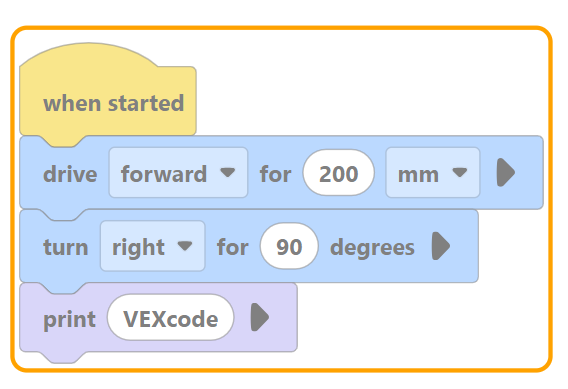 Hromada bloků se žlutou čarou ohraničující kolem nich s malou mezerou mezi bloky a okrajem.