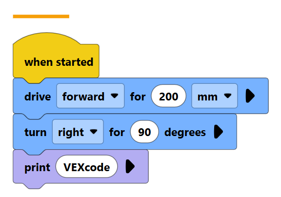 Bloku kaudze ar dzeltenu līniju virs tiem.