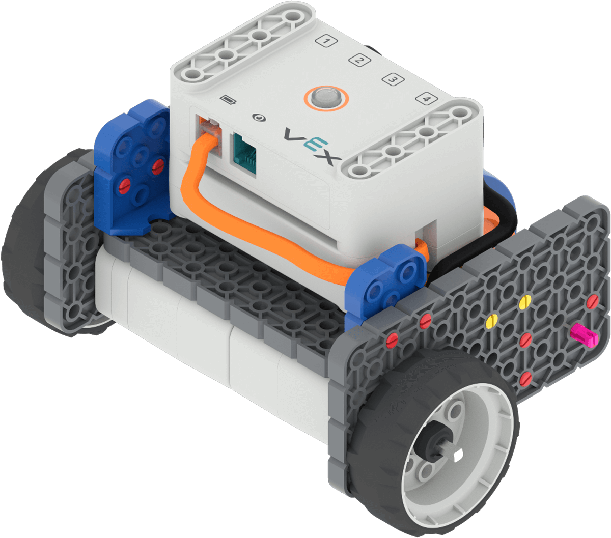 Vinklad sidovy av den nya Code Base 2.0-roboten.