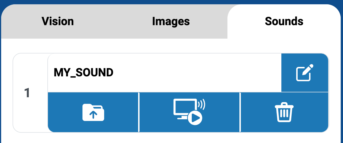 Der benutzerdefinierte Sound in Slot 1 wurde in meinen Unterstrich-Sound umbenannt, um ihn an das vorherige Popup-Fenster anzupassen.