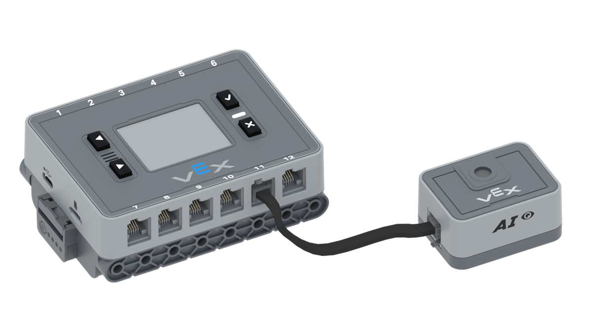 VEX IQ Brain si collega al sensore IQ AI Vision sulla porta 11.
