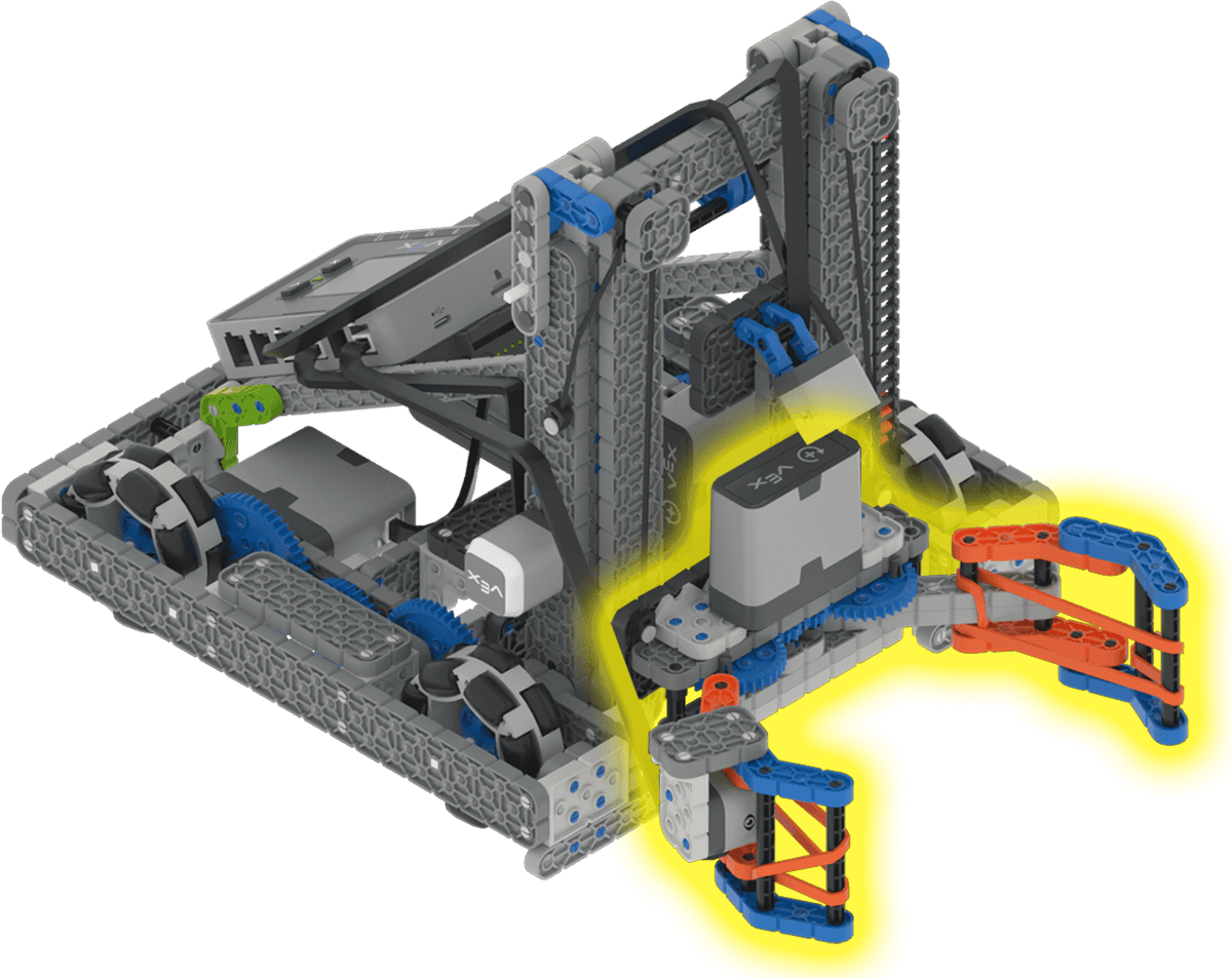 Huey'in pençe kısmının vurgulandığı perspektif görünümü.