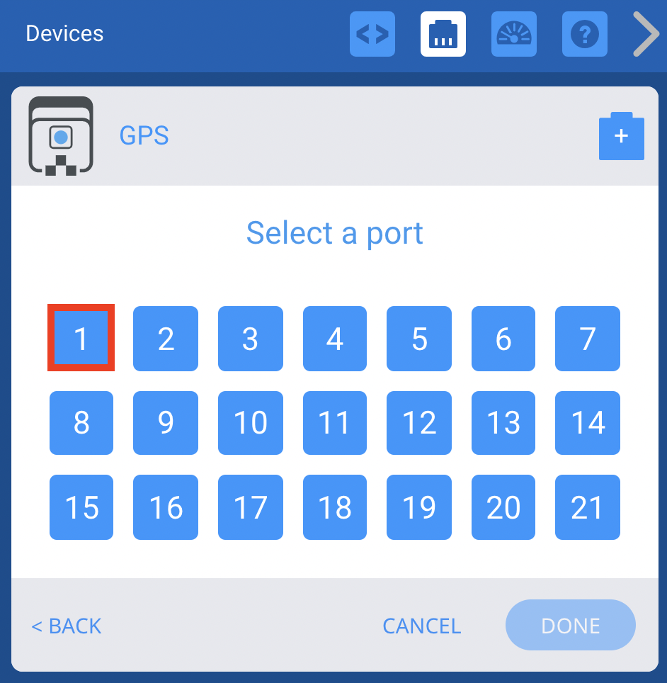 Настройка датчика GPS в VEXcode V5 – Библиотека VEX