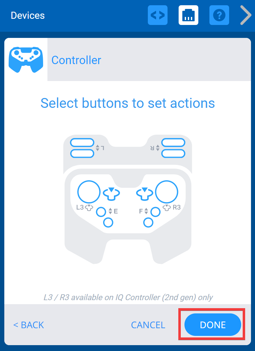 Vex hot sale controller channels