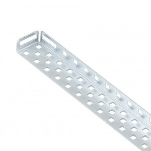 Angled view of a metal V5 Rail piece.