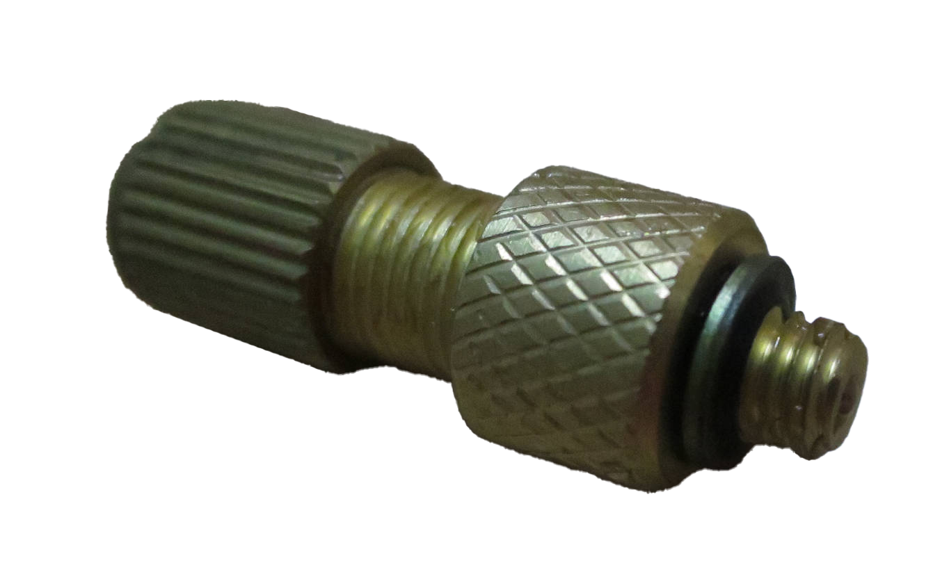 V5 Valve Stem piece with a knurled cylindrical boss.