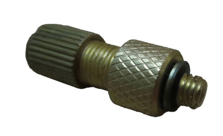 V5 Valve Stem piece with a knurled cylindrical boss.