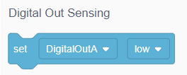 VEXcode V5 Digital Out Sensing category is shown in the Toolbox, with one Digital out block available that reads set DigitalOutA low.