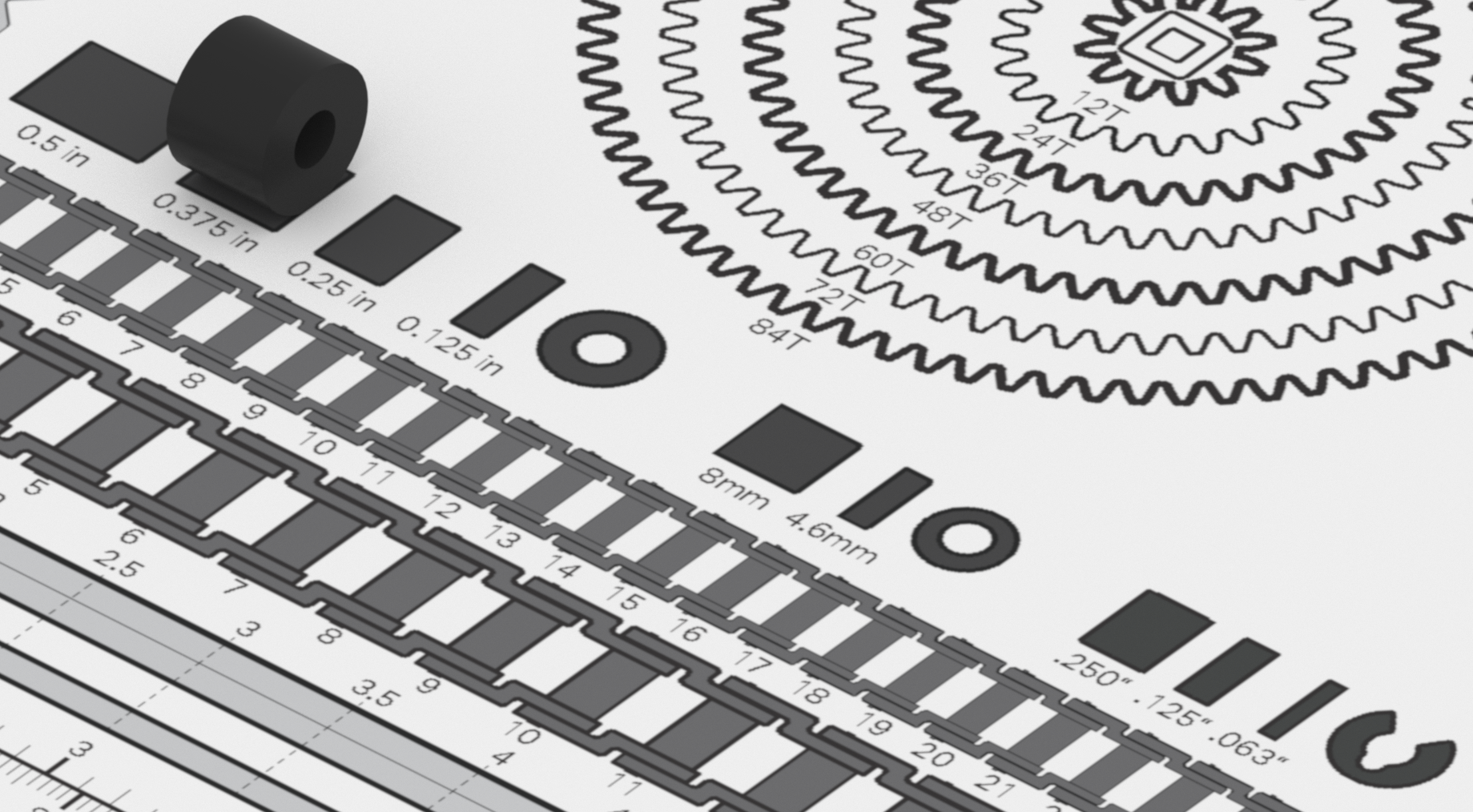 VEX spacer image showing a 375 mm measurement, used in educational contexts related to VEX rulers.