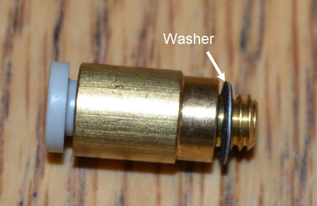 Washer is highlighted on a Cylinder Fitting piece.
