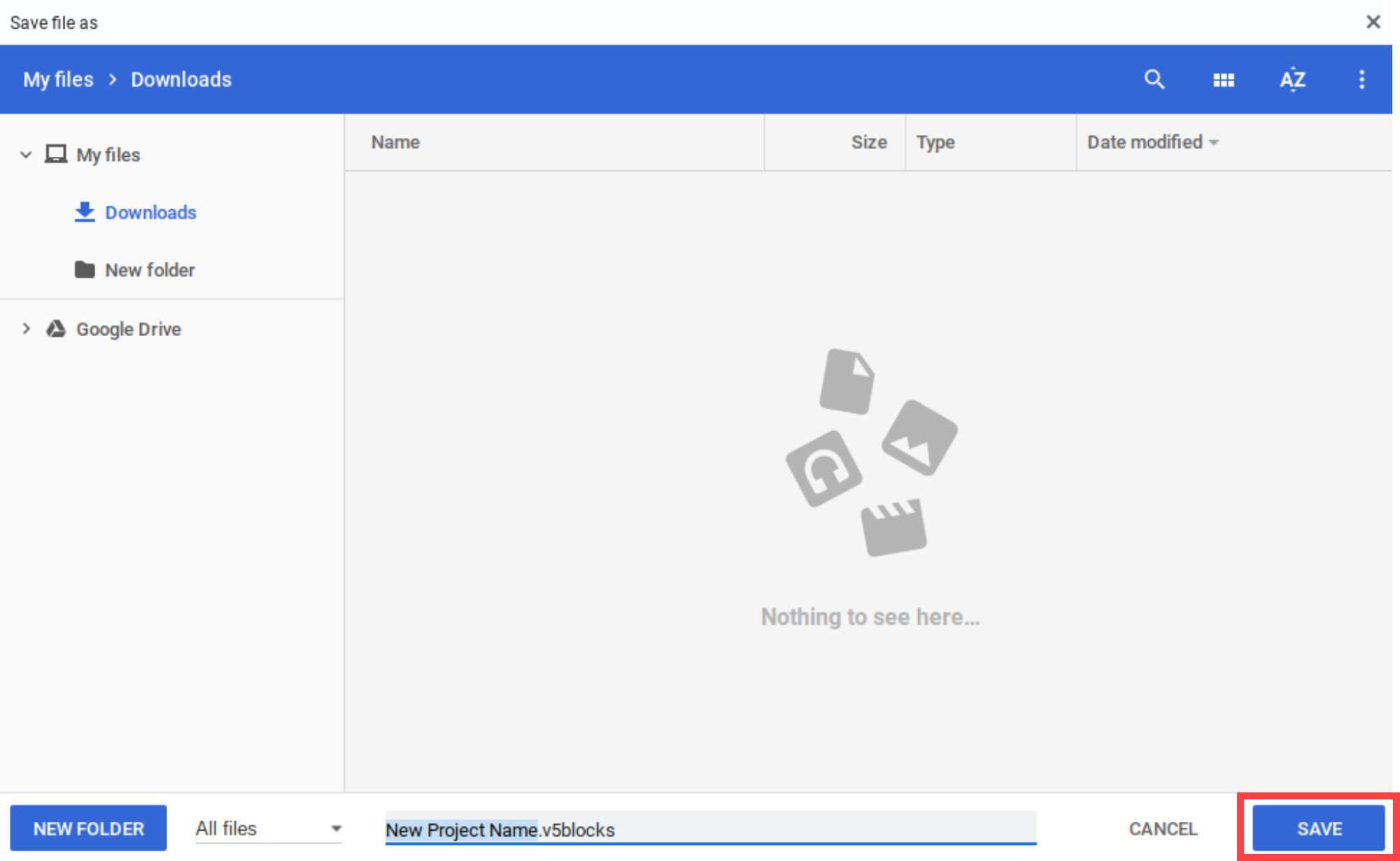 The device's Save As menu is open and the Save button is highlighted.