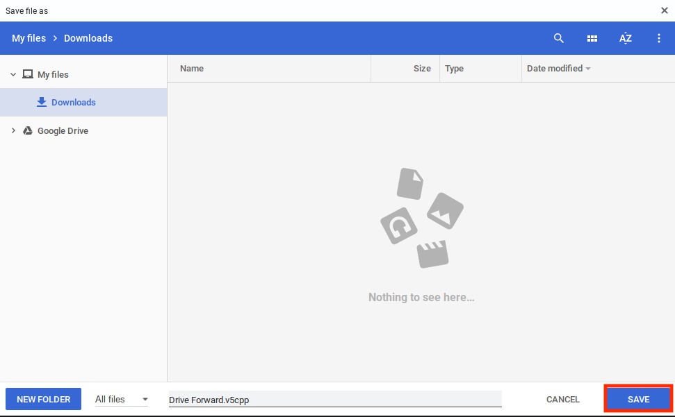 The device's Save As menu is open and the Save button is highlighted.