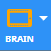 Orange Brain icon on the VEXcode V5 Toolbar.
