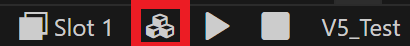 Build icon is highlighted on the VS Code toolbar. This can be clicked to compile and download the project when there is no connected VEX device.