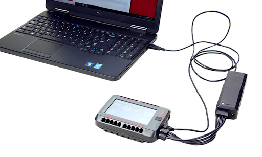V5 Brain is shown connected to a V5 Battery using a Battery Cable and a laptop using a Micro-USB cable.