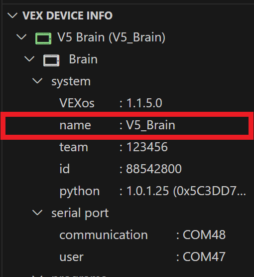 Cursor is hovering over the Name option inside the System folder, and there is a Pencil icon that has appeared next to it.
