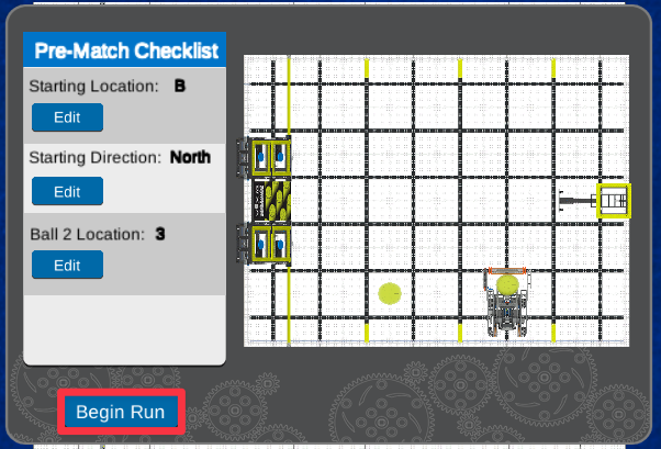 VIQRC Rapid Relay Playground Window showing Match and Skills mode tabs