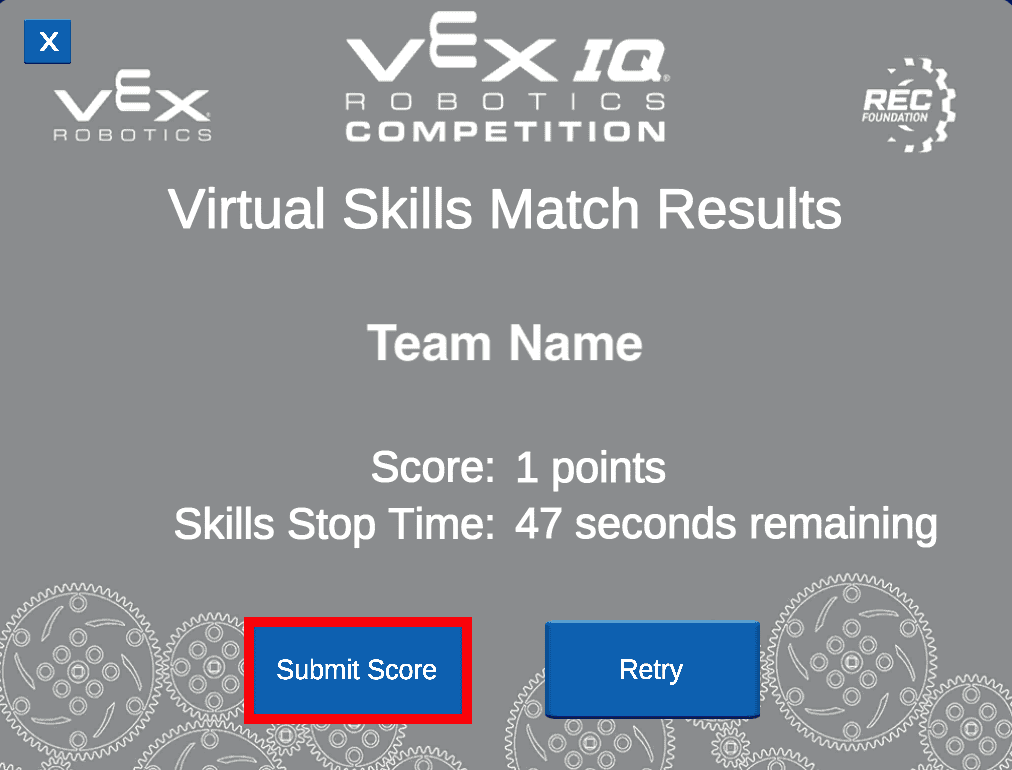 Submit score to the Virtual Skills leaderboard
