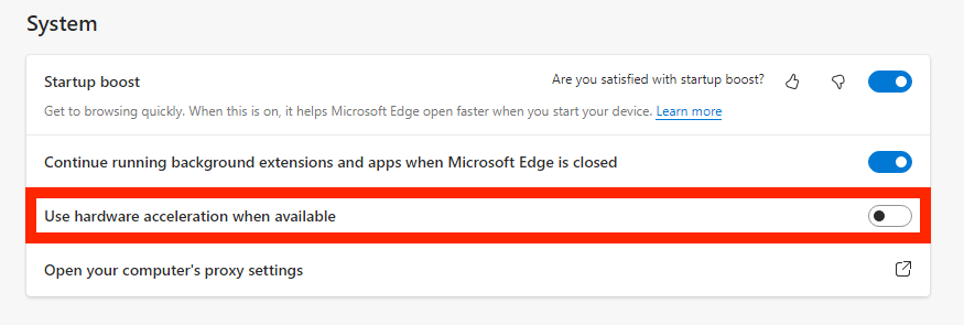 Microsoft Edge Cookies and site permissions settings used to allow VEXcode VR site data