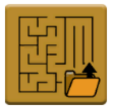 Playground toolbar showing the upload and download maze controls in VEXcode VR Wall Maze+