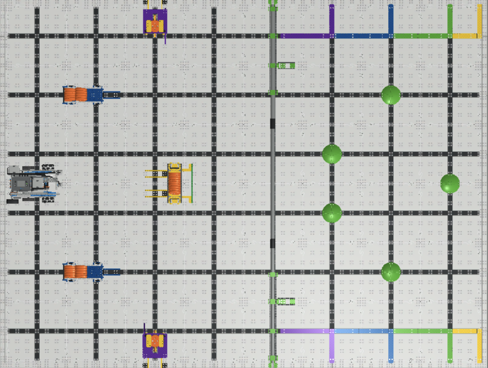 VIQRC Slapshot field diagram showing starting positions, goals, and match elements
