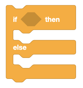 Examples of switch blocks for hat, stack, Boolean, and reporter blocks in VEXcode VR