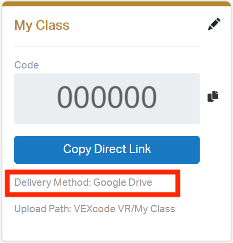 VEXcode VR Share button used to share a project file