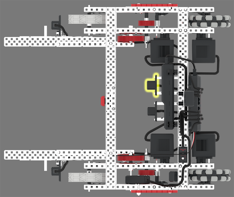 VEXcode VR workspace with block-based controls and a virtual robot for the Tipping Point challenge