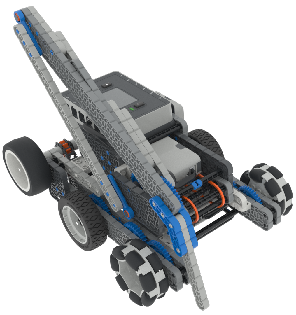 VEXcode VR block-based workspace for programming the VIQRC Slapshot virtual robot