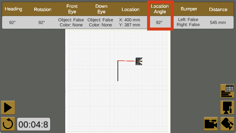 Location Sensor button in the Playground toolbar