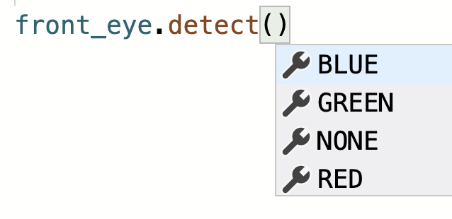Eye Sensor location on the front of the VR robot