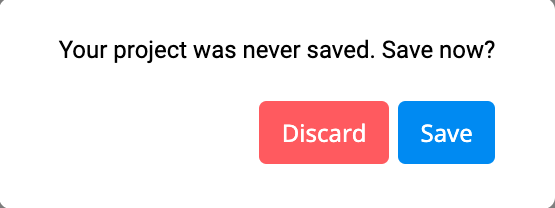 Save prompt before converting a VEXcode VR project from Blocks to Text